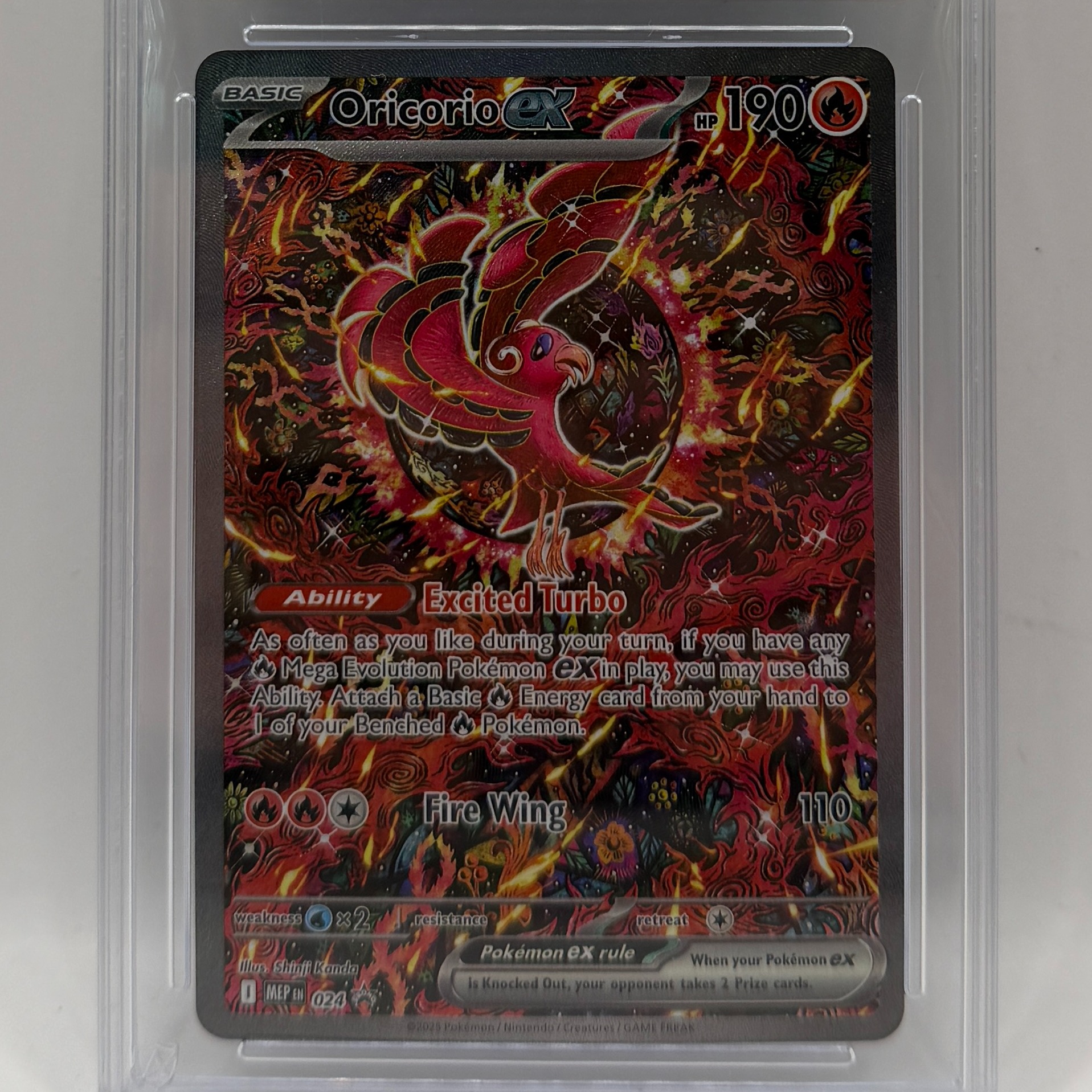Pre-owned POKEMON ORICORIO EX 2025 BLACK STAR PROMO 10 GEM MINT